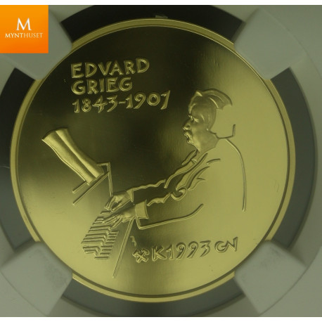 1993 Norway 1500kroner gold Edvard Grieg NGC PF69