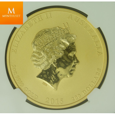 2015P Australia 2 oz Gull Lunar Series 2 Year of the Goat NGC MS70