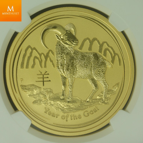 2015P Australia 2 oz Gull Lunar Series 2 Year of the Goat NGC MS70