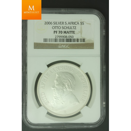 South Africa 5 schillings 2006 Otto Schultz kvalitet Proof , NGC PF70 UCAM