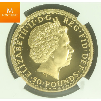 Great Britain Gold 50 Dollar 2003 Britannia Bust kvalitet proof, NGC PF69 UCAM