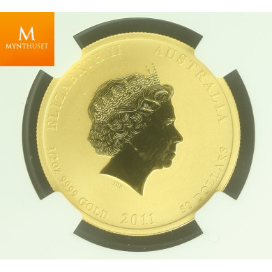 2011P Australia 0,5 oz Gull Lunar Series 2 Year of the Rabbit NGC MS70