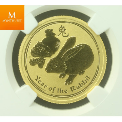 2011P Australia 0,5 oz Gull Lunar Series 2 Year of the Rabbit NGC MS70