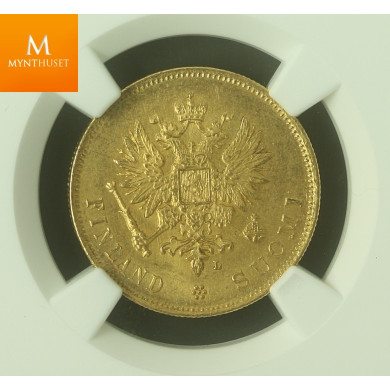 Finland Russia 10 Markkaa 1904 L kvalitet 0/01 NGC MS62