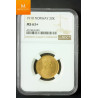 20 kroner 1910 kvalitet 0/01 , NGC MS63+