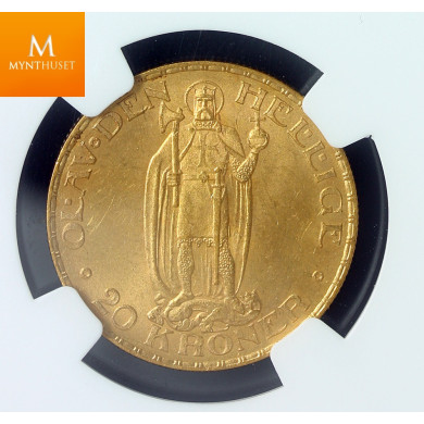 20 kroner 1910 kvalitet 0/01 , NGC MS63+