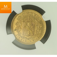 10 kroner 1877 kvalitet pen 01, NGC MS61