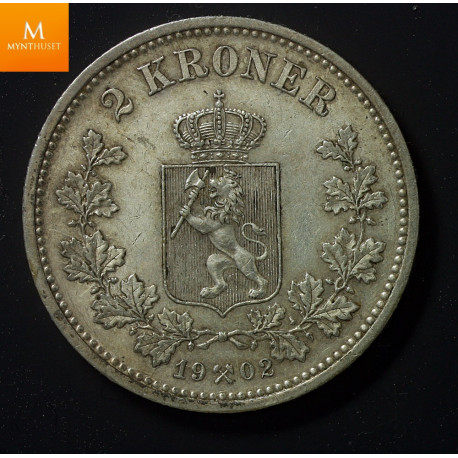 2 kroner 1902 kvalitet 1+