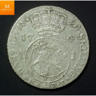 24 skilling 1734 S.3 kvalitet 1+ EX Oslo Myntgalleri auksjon 7 storsamler Erik R. Gjertsens samling