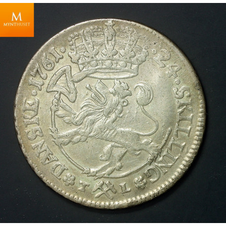 24 skilling 1761 NM17 kvalitet 1+ Ex Christiania