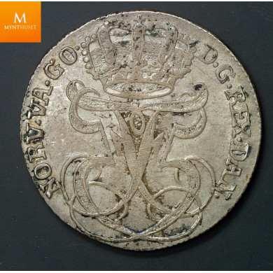 24 Skilling 1748 NM4 kvalitet 1+/01 Ex Oslo Mynthandel