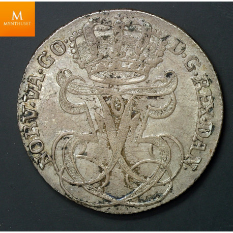 24 Skilling 1748 NM4 kvalitet 1+/01 Ex Oslo Mynthandel