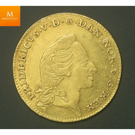 Denmark, Frederik V, 1 kurant dukat 1759 VH kvalitet 1+