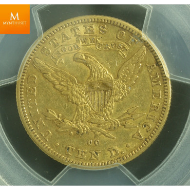 USA 10 Dollar 1892 Carson City Kvalitet 1+ , PCGS XF45