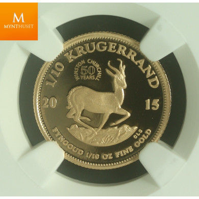 Sør Afrika 1/10 Krugerrand 2015 Winston Churchill Kvalitet: Proof, NGC PF70 UCAM