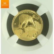 2008 Sør Afrika gull 10 Rand kvalitet proof, NGC PF70 UCAM