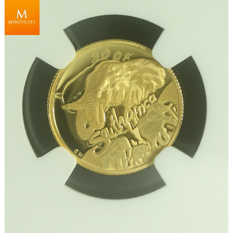 2008 Sør Afrika gull 10 Rand kvalitet proof, NGC PF70 UCAM