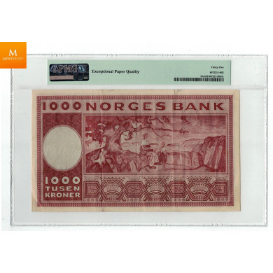 1000 kroner 1949 kvalitet 1, PMG VF35 EPQ