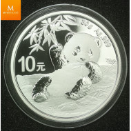 Kina 2020 10 Yuan Panda kvalitet BU i kapsel 30 gram 999 sølv