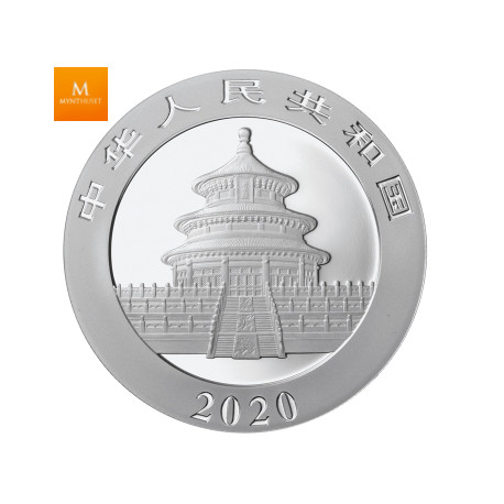 Kina 2020 10 Yuan Panda kvalitet BU i kapsel 30 gram 999 sølv
