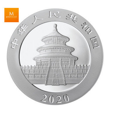 Kina 2020 10 Yuan Panda kvalitet BU i kapsel 30 gram 999 sølv