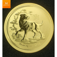 2018P Australia 1 oz Gull Lunar Series 2 Year of the DOG kvalitet BU i kapsel