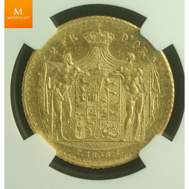 Denmark - Frederik VI, 2 Frederik d'or 1838 FF kvalitet 1+ , NGC XF45