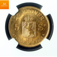 20 kroner 1875 kvalitet 0/01, NGC MS65