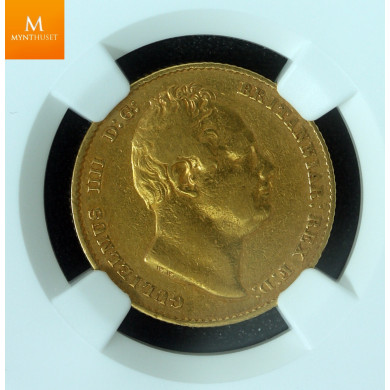 Great Britain 1833 William IV Gold Sovereign kvalitet 1/1+ , NGC XF40