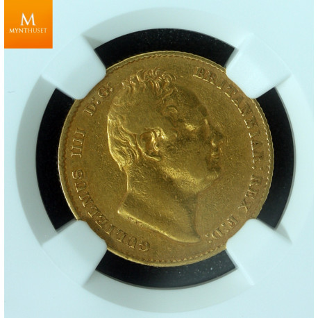 Great Britain 1833 William IV Gold Sovereign kvalitet 1/1+ , NGC XF40