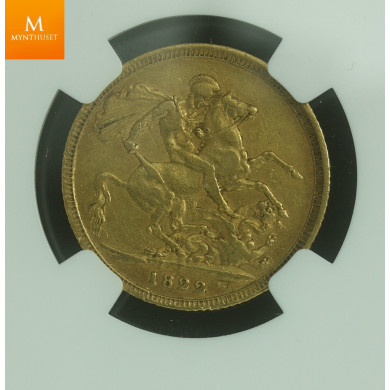 Great Britain 1822 George IV Gold Sovereign kvalitet 1/1+