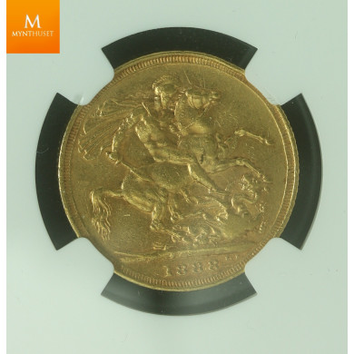 Australia 1 sovereign 1888 S kvalitet 1+, NGC XF40