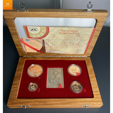Sør Afrika Star of Africa 2005 Proof Krugerrand set 1,85 oz gull