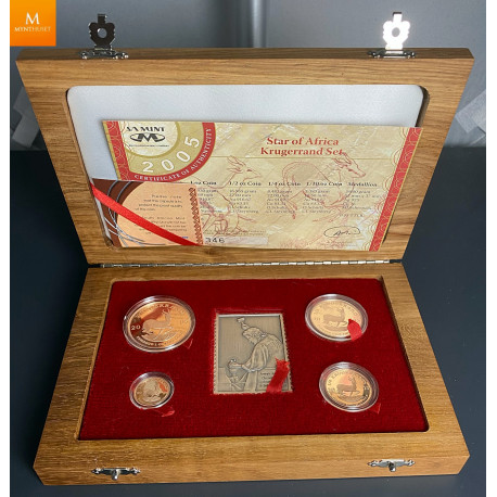 Sør Afrika Star of Africa 2005 Proof Krugerrand set 1,85 oz gull