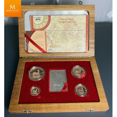 Sør Afrika Star of Africa 2005 Proof Krugerrand set 1,85 oz gull