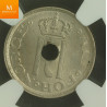 25 øre 1923 med hull kvalitet 0, NGC MS64
