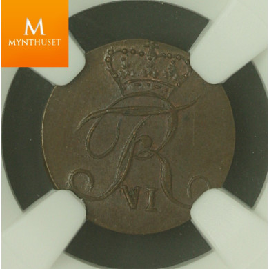 1 skilling 1812 uten myntmerke kvalitet 0, NGC MS64