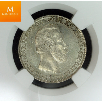 24 skilling 1865 kvalitet pen 0/01, NGC MS62