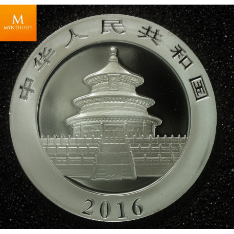 KINA 30 GRAM SØLV PANDA 2016 BU M/KAPSEL