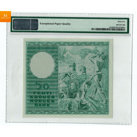 50 kroner 1953 B kvalitet 0, PMG MS65 EPQ