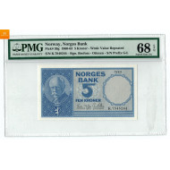 5 kroner 1963 K kvalitet 0, PMG MS68 EPQ