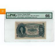 5 kroner 1937 O kvalitet 0, PMG MS66 EPQ