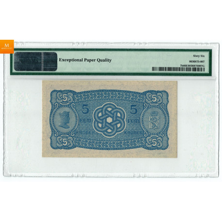 5 krone 1930 kvalitet 0, PMG MS66 EPQ