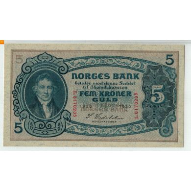 5 krone 1930 kvalitet 0, PMG MS66 EPQ