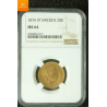 Sweden 20 kronor 1876 ST uten hjerteskjold kvalitet 0/01, NGC MS64