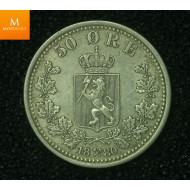 50 øre 1880 kvalitet pen 1+/1