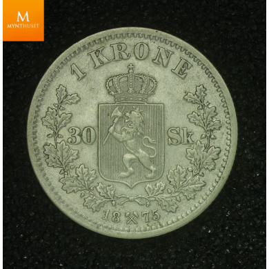 1 krone 30 skilling 1875 kvalitet 1/1+