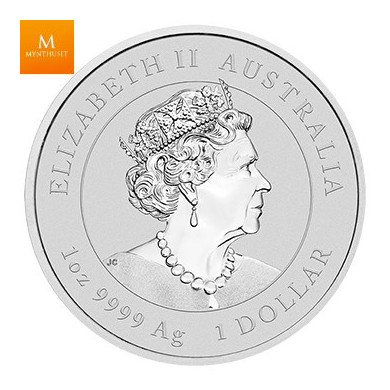 AUSTRALIA  2020 1 OZ LUNAR SERIES III YEAR OF THE MOUSE DRAGON PRIVY .9999 sølv kvalitet BU