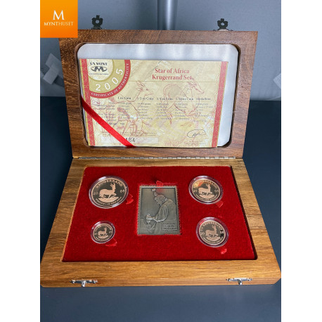 Sør Afrika Star of Africa 2005 Proof Krugerrand set 1,85 oz gull