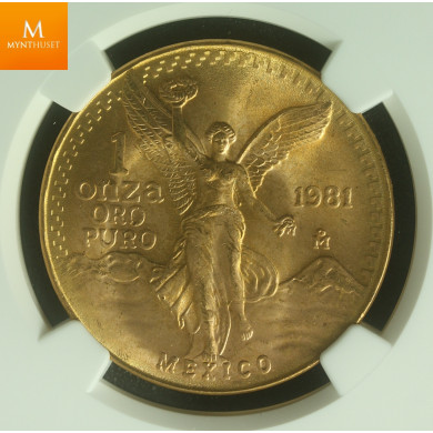 MEXICO 1981 GULL 1 ONZA LIBERTAD KVALITET 0 NGC MS 66